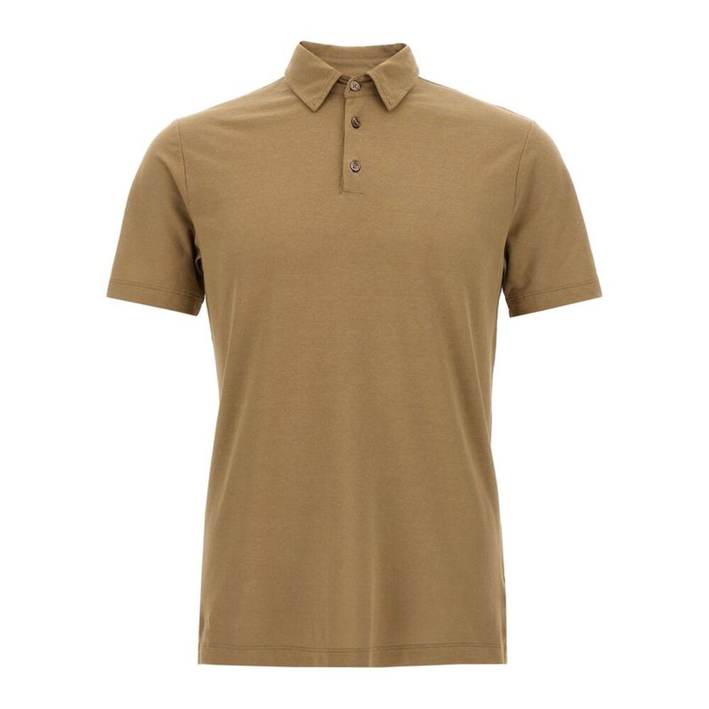 ZANONE Beige Cotton Polo Men's Shirt